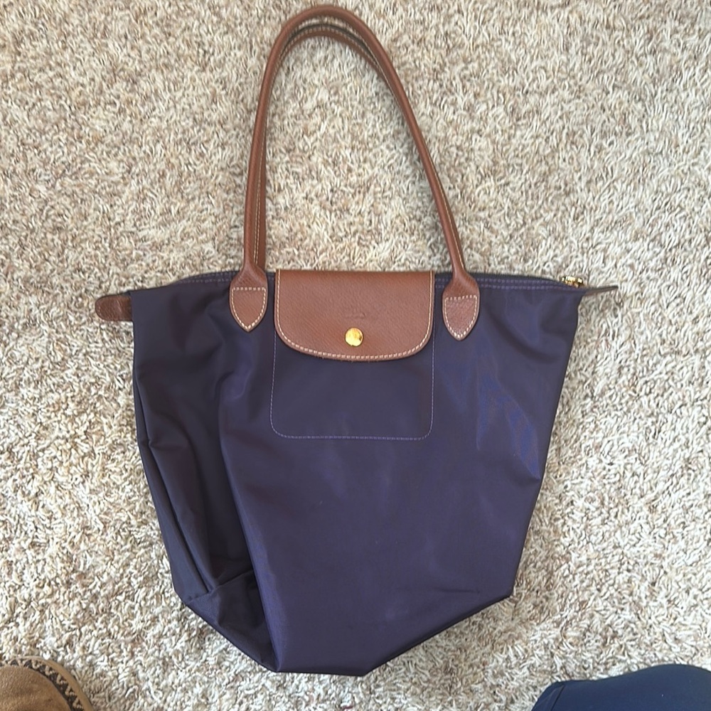 Longchamp purple Tote Bag